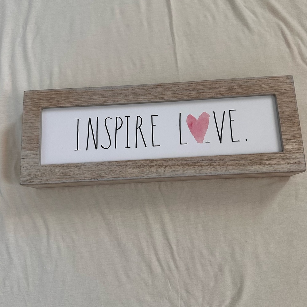 Rae Dunn Framed Sign with Pink Accent